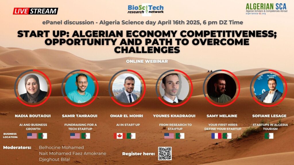 Invitation Science Day 16 April 2025-epanel Discussion Start Up: Algerian Economy Competitiveness