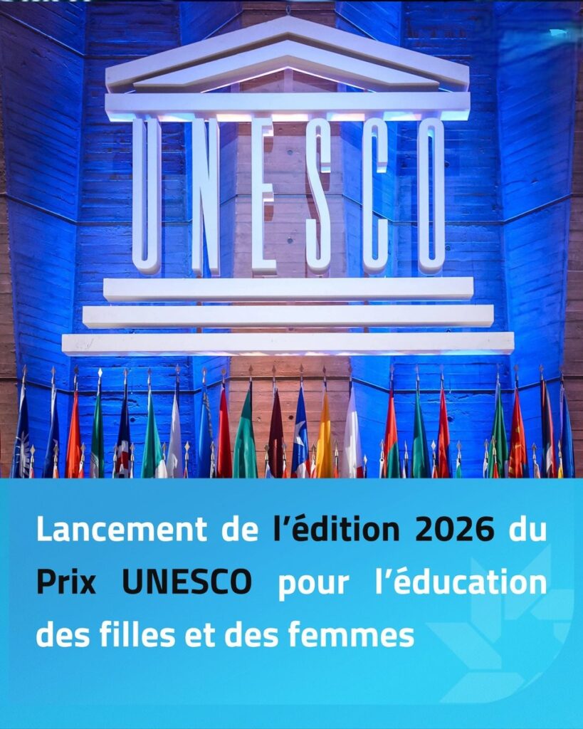 Edition 2026 du Prix UNESCO pour l&rsquo;éducation des filles et des femmes